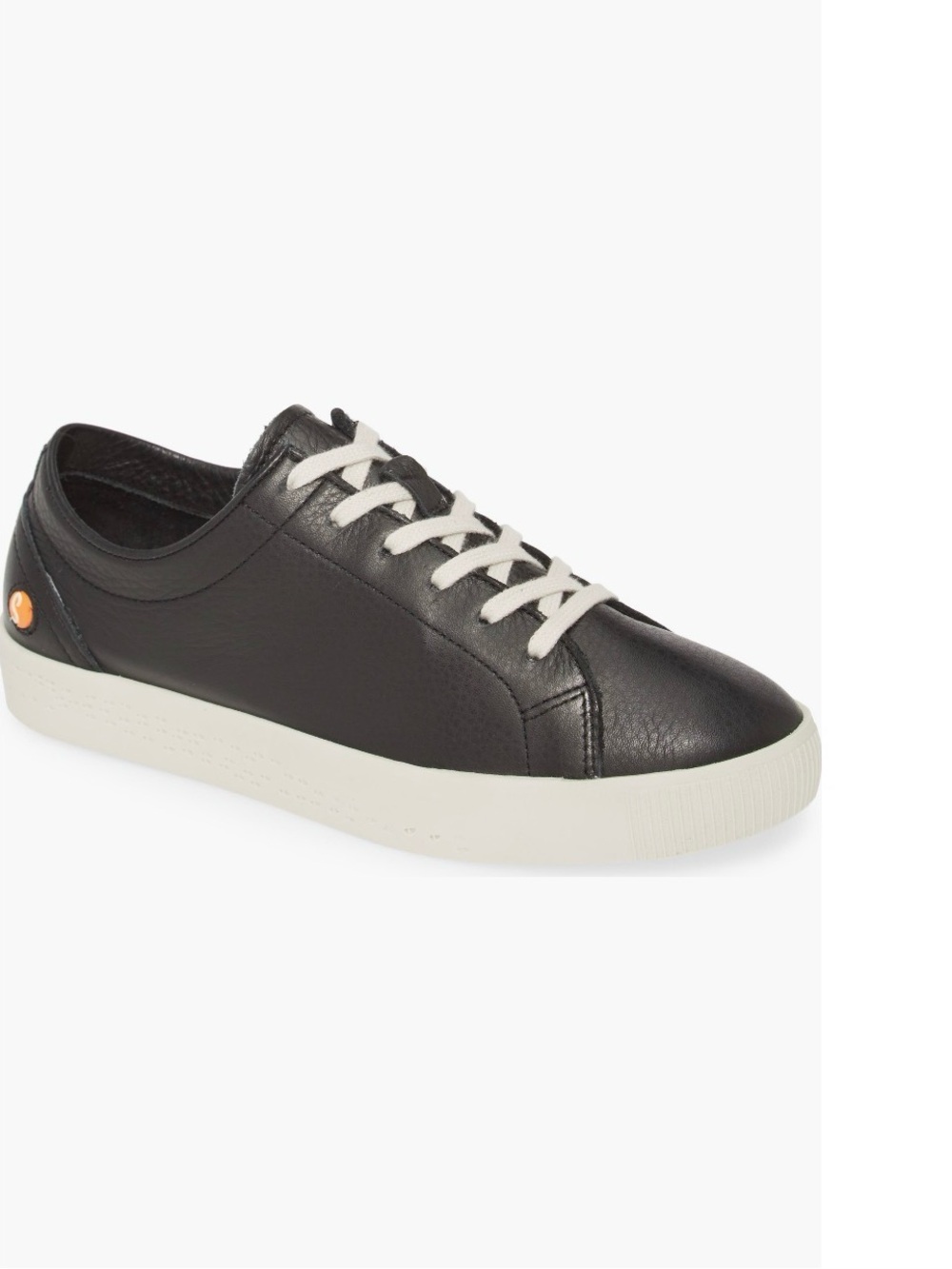 Softinos Sady Women's Black Leather Lace Up Comfort Sneakers Size 38 Fly London
